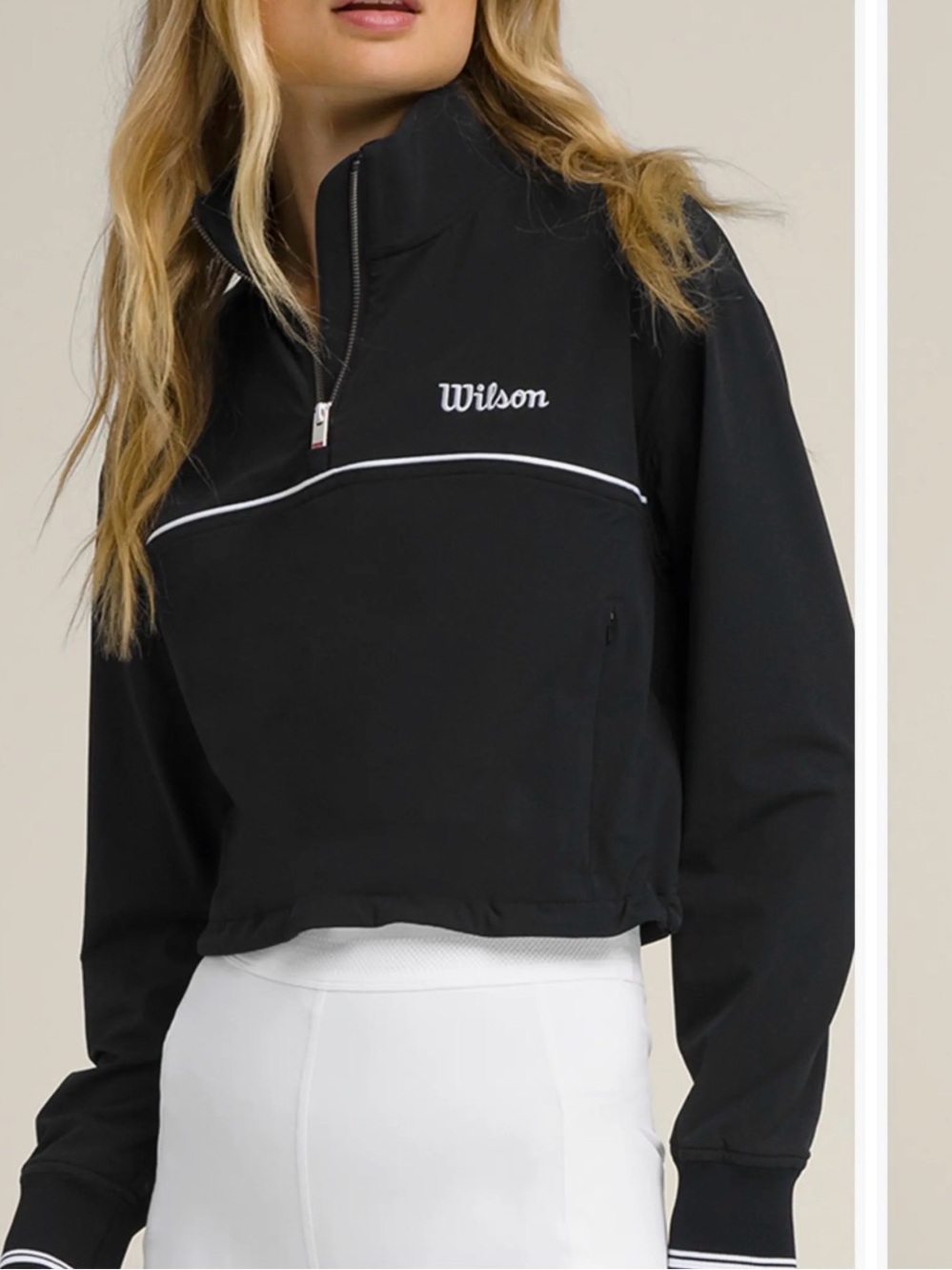 Wilson Women's Black Half-Zip Davenport WindbreakerJacket